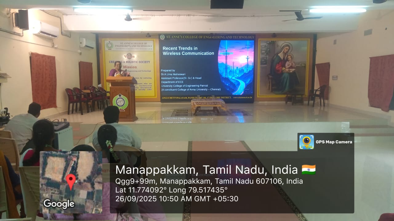 Guest Lecture on “Recent Trends in Wireless Communication”